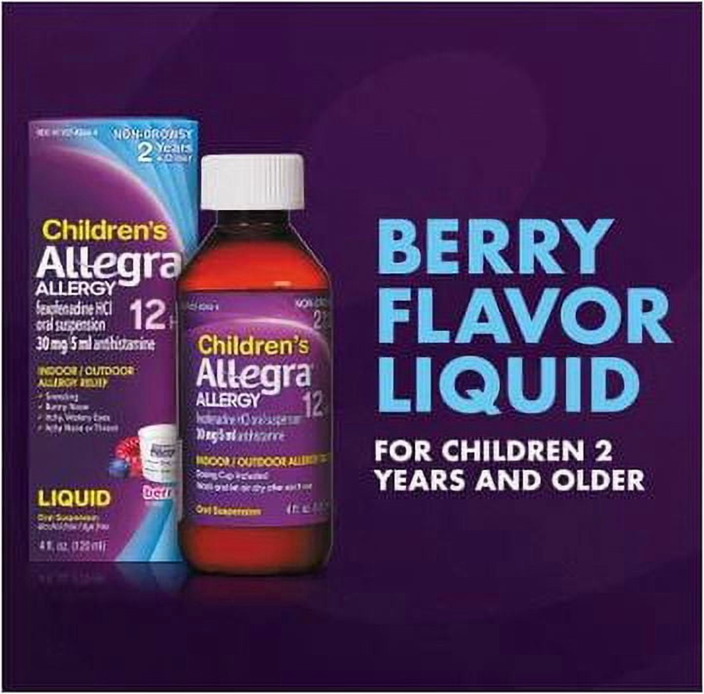 Allegra Children's Allergy Oral Suspension Berry Flavor 4 oz (Pack of 2)