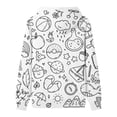 thumbnail image 5 of Kids Boys Girls DIY Hand Painted Varsity Jackets Sketches Patch Pocket Zipper Hooded Cardigan Coat Outerwear Jacket 2-3 Years, 5 of 5