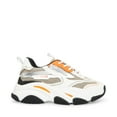 thumbnail image 6 of Steve Madden Possession White/Grey Lace Up Boyfriend Chunky Platform Sneakers (White/Grey/Orange, 10), 6 of 9