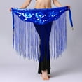 thumbnail image 4 of Byworldtasic Womens Skirts Women’s Sequin Flapper Skirt Belly Dance Tassel Hip Scarf Shiny Performance Skirt, 4 of 7