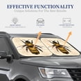 thumbnail image 3 of Kdxio Honey Bee Print 2-Piece Sun Shade Front Windshield - Foldable Car Front Window Sunshades for Most Sedans SUV Truck, 3 of 6
