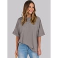 thumbnail image 6 of ANRABESS Womens Tops Oversized T Shirts for Women Short Sleeve Crewneck Casual Loose Basic Tee Shirt Trendy Summer Fashion Clothes Brwon Small, 6 of 10