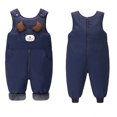 thumbnail image 2 of akafmk Toddler Winter Fleece Lined Overalls Padded Warm Snowsuit Casual Comfortable Sleeveless Zipper Jumpsuit, Size 3-4 Years, 2 of 8