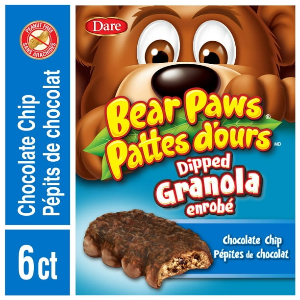 Biscuits granola enrobés de pépites de chocolat de Pattes d'ours Paq. de 6, 168 g