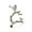 silver, variant on Nvzi -b alloy happy eyebrows, bird napkin ring, animal napkin buckle, tree branch opening napkin ring, dining table tabletop -6 pieces (silver)