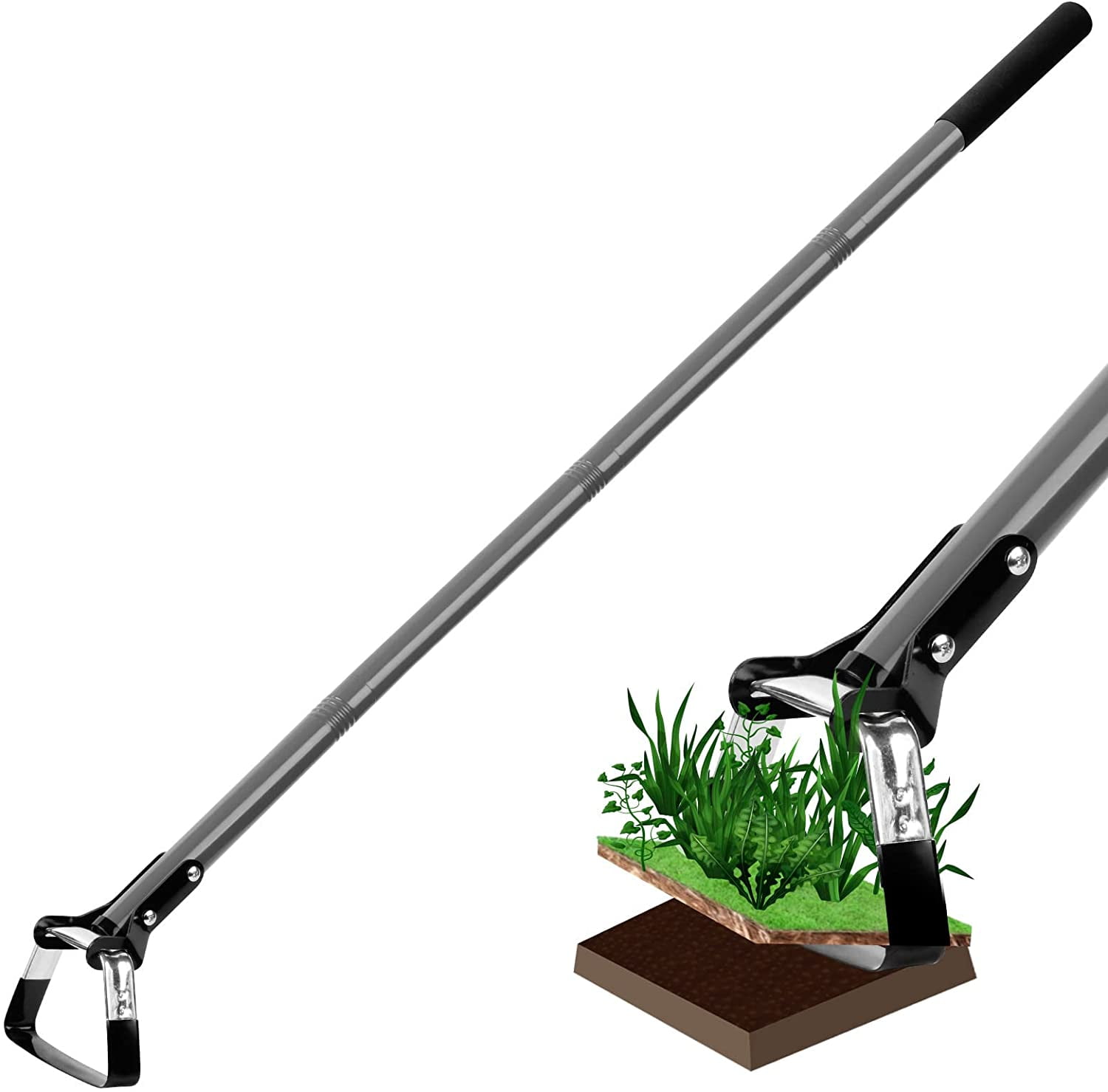 Walensee Action Stirrup Hoe for Weeding, Adjustable 56 inch Steel Hula ...