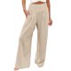 thumbnail image 2 of Pantalones de mujer de cintura alta y pierna ancha: pantalones palazzo con bolsillos, tejido ligero, ropa informal para vacaciones, tallas S-XXXL, cintura de 68-88 cm, corte holgado y cómodo., 2 of 6