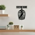 thumbnail image 3 of Craftnamesign Personalized Bird Aviary Metal Wall Art, Custom Animals Lovers Name, 3 of 5