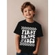 thumbnail image 1 of 1st Grade First Day Celebration Graphic T-Shirt for Boys & Girls - Breathable Moisture-Wicking Casual Summer Short Sleeve Tee with Checkered Checkered Design, Perfect Back-to-School Gift for Kids, 1 of 6