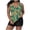 Green-1, variant on JSKUMAR Plus Size Women's 2 Piece Tankini Swimsuit Floral Graphic Adjustable Tie Top with Shorts Bathing Suits Athletic Swimwear (Black-5,XL)