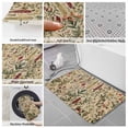 thumbnail image 6 of Rustic Botanical Bath Mat 3 Piece Bathroom Rug Set, Vintage Floral Wildflower Non Slip Bath Rug Contour Mat and Toilet Lid Cover, Absorbent Shower Mats Soft Bath Rugs and Mats Sets, 6 of 8