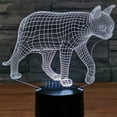 thumbnail image 5 of YSITIAN 3D Cat Night Light Animal Lamp Illusion Night Light 7 Color Changing Touch Switch Table Desk Decoration Lamps Gift with Acrylic Flat ABS Base US YT05-217, 5 of 7