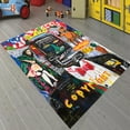 thumbnail image 2 of LaModaHome Non-Slip Rug Pop Art Graffiti Rug: Abstract Artist Style Washable Mat Child Stain Resistant Living Room Kitchen Carpet - Size: 3,3X2,6ft(100X80cm), 2 of 5