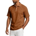 thumbnail image 5 of Hearthz Mens Big and Tall Polo Shirts Moisture Wicking Men Short Sleeve Shirt Casual Summer Shirt Soft Breathable Golf Polos for Men Brown L, 5 of 9