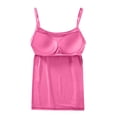 thumbnail image 4 of Womens Tops With Chest Pads One Camisole Thin Straps Underwear Sports Bottoming Shirt Tank Top for Women Plus Size Tops for Women Hot Pink Modal 6XL, 4 of 4