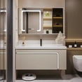 thumbnail image 2 of Light Luxury Bathroom Cabinets With Side Storage Ceramic Integrated Washbasin Bathroom Sink Cabinet Vanity Bathroom Furniture My Lux Decor Round, 2 of 30