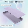 thumbnail image 6 of Innens Phone Case for Samsung Galaxy A55/A25/A15 5G 6.5inch Liquid Silicone Protective Cover, Purple, 6 of 16