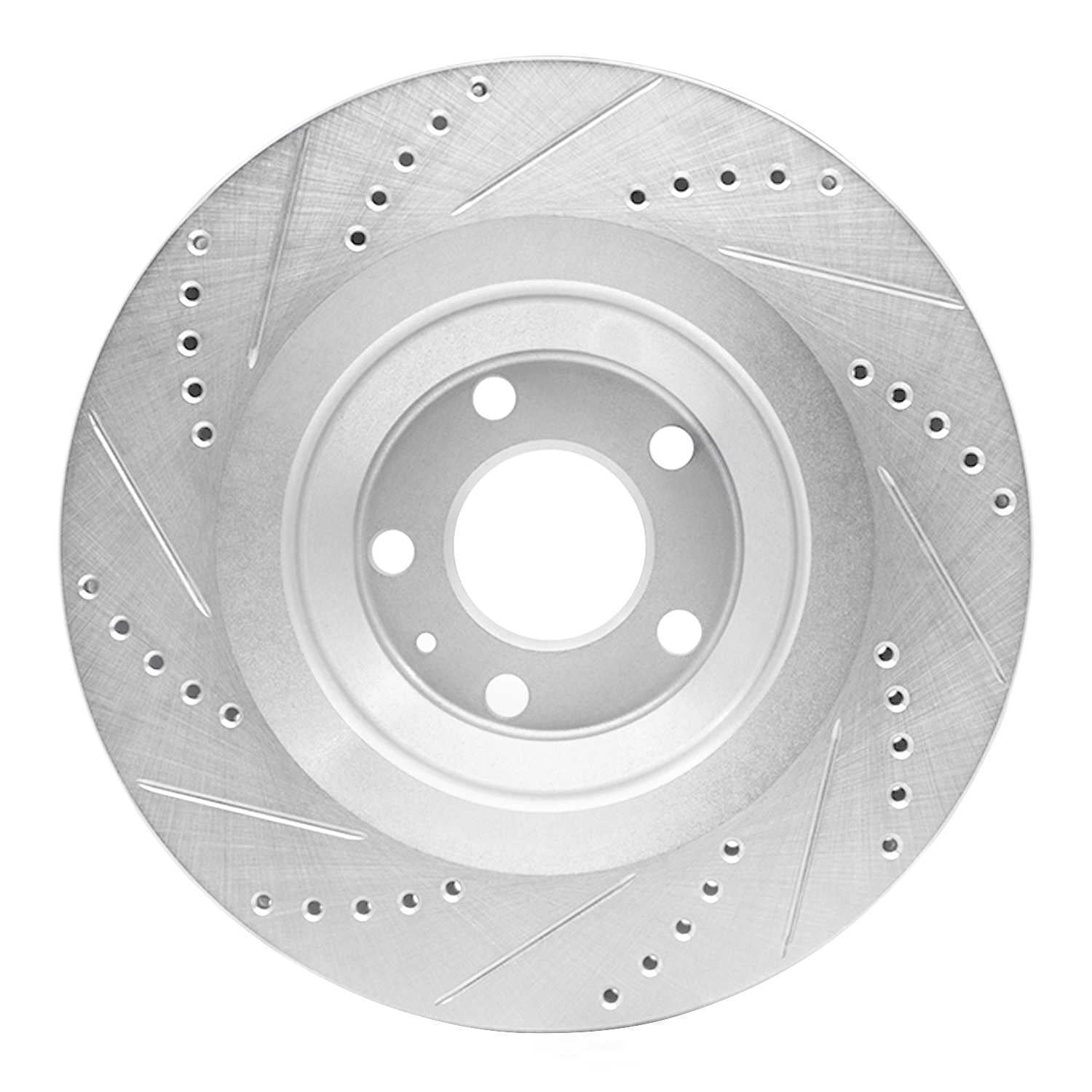 Dynamic Friction Company 631-73039R DFC Brake Rotor - Drilled And Slotted - Silver