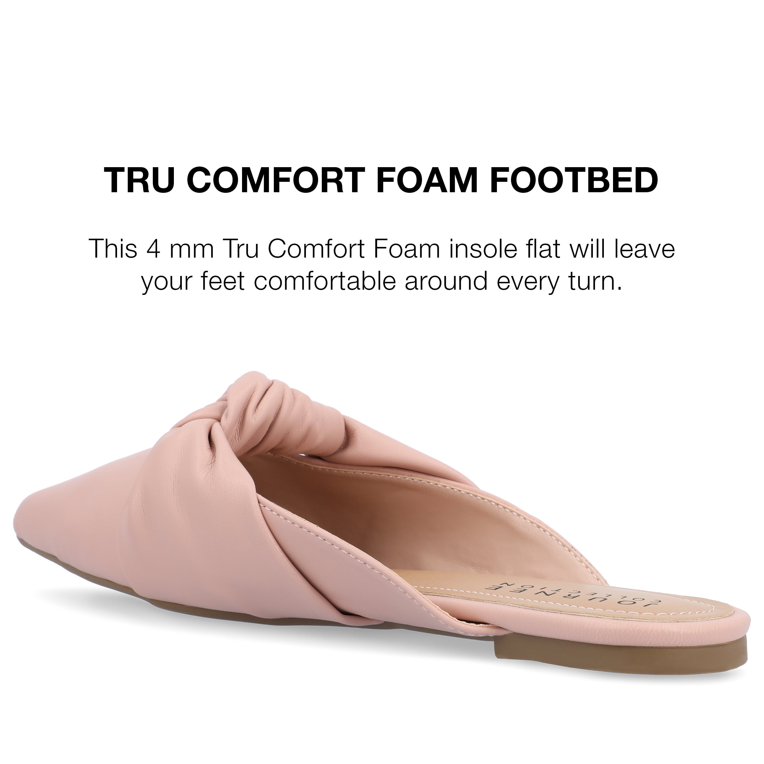 Journee Collection Womens Salinn Tru Comfort Foam Mules Slip On Pointed Toe Flats