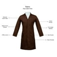 thumbnail image 4 of Panda Uniform by HeedFit Unisex 40" Medical Lab Coat – 3XL Chocolate, 4 of 4