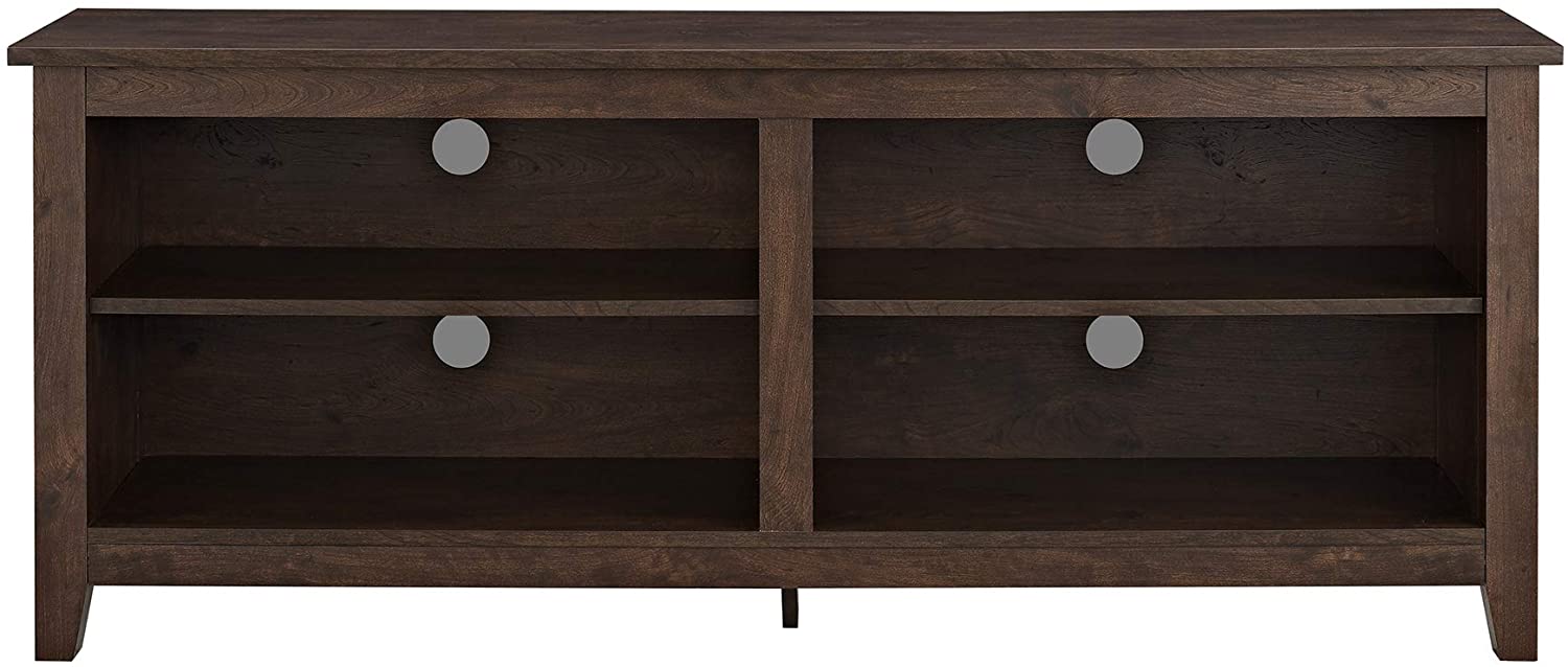 Walker Edison Wren Classic 4 Cubby TV Stand for TVs up to 65 Inches, 58 Inch, Brown - image 3 of 5