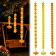 thumbnail image 5 of 4.9 Feet Marigold Garland for Decoration, Artificial Marigold Flowers for Pooja, Diwali, Wedding, and Christmas Decor, Orange Flower Strand for Party and Home, 5 of 5