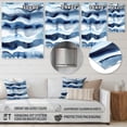 thumbnail image 4 of Designart "Classic Blue Waves in Abstract II" Fractals Metal Wall Decor, 4 of 5
