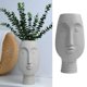 thumbnail image 5 of Moderna cerámica cara cabeza planta hogar jardín decoración escultura Gris grande Gloria maceta de cabeza, 5 of 9