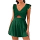thumbnail image 2 of Traje de baño de 2 piezas para mujer, trajes de baño para mujer, traje de baño de mujer con volantes y aberturas, vestido de baño con cuello cruzado, traje de baño para mujer, 2 of 9