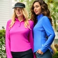 thumbnail image 5 of Free Country Women's Sun Breeze 1/2 Zip Sunshirt Magenta S, 5 of 5
