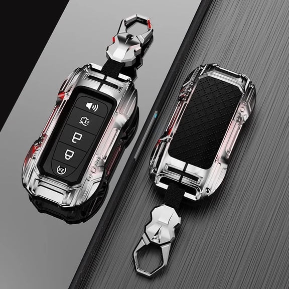 Heavy Duty Key Fob Cover Case with Keychain for Ford C-Max, Edge, Escape, Expedition, Explorer, Flex, Focus, Taurus, Lincoln MKS, MKT, MKX, Navigator – Key Shell Protector Accessory