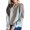 Grey, variant on Pullover Sweatshirts for Women Trendy Fall Winter Relaxed Fit Crew Neck Long-sleeved Bubble Cold Shoulder Zipper Solid Color Leisure Polyester Tops Top(Grey,M)