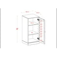 thumbnail image 3 of Palace Imports 100% Solid Wood 16.5" Bathroom Cabinet with Clear Glass Door, 3 of 29