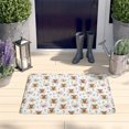 thumbnail image 2 of White Highland Cow Flower Flannel Non Slip Door Rugs,Washable Door Mats Indoor,Decorative Door Mats,Dirt-Resistant and Absorbent Doormat for Entrance,Bedroom,Kitchen,Bathroom,23.5"x16", 2 of 5