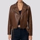 thumbnail image 4 of Chaquetas y abrigos casuales sin capucha de manga larga para mujer, chaqueta de cuero de moda para mujer, abrigo de cuero con solapa corta, traje de motociclista, chaqueta de cuero para mujer, parte s, 4 of 5