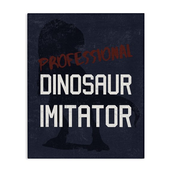 Stupell Industries Contemporary Professional Dinosaur Imitator T-Rex Canvas Art, 16 x 20, by Lil' Rue