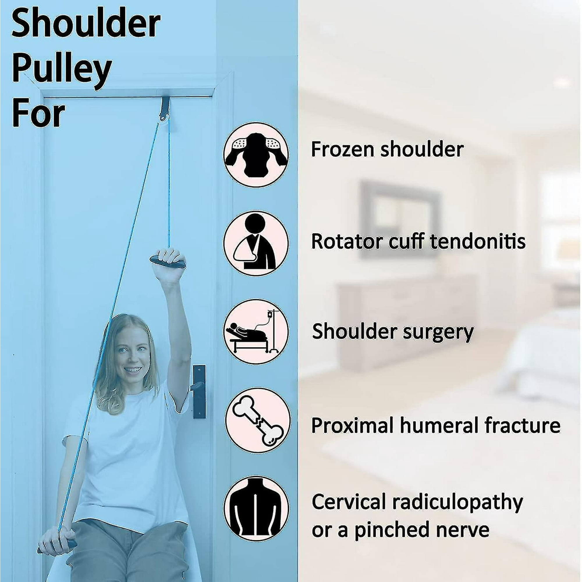 Shoulder Therapy Exercise Pulley System, Slim Shoulder Pulley for Shoulder  Physiotherapy, Relieve Shoulder Pain