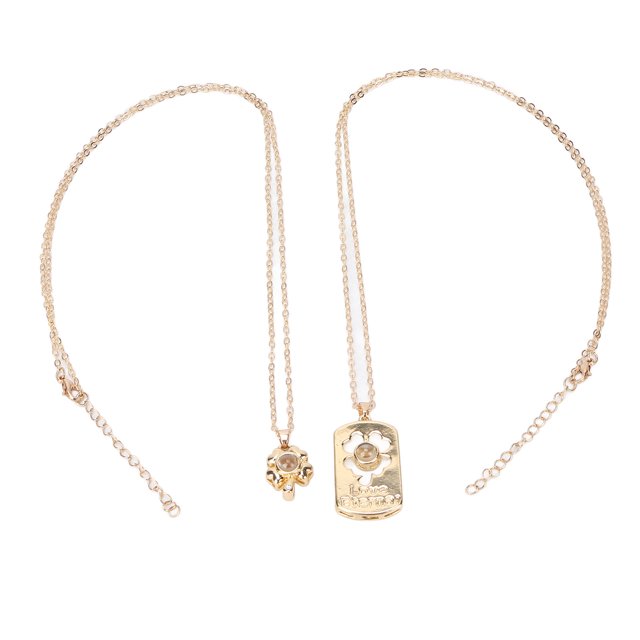 Collar de trébol, 2 piezas, exquisito collar con colgante de cuatro hojas para el día de San Valentín, de alto rendimiento