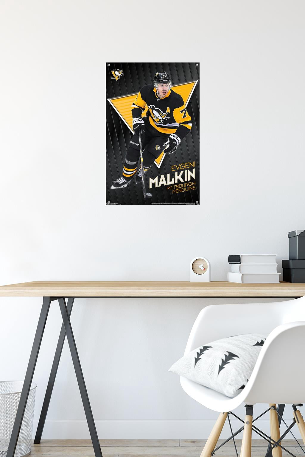 NHL Pittsburgh Penguins - Evgeni Malkin 19 Wall Poster with Pushpins, 14.725" x 22.375"