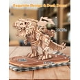 thumbnail image 6 of MIEBELY 3D Wooden Puzzles for Adults - T-Rex Dinosaur Model Kits can Walk and Roar, Mechanical Dinosaur Toys for Boys Kids Ages 8-10-12-14, 3D Puzzles Building Kit Gifts for Teen Men Women, 6 of 7