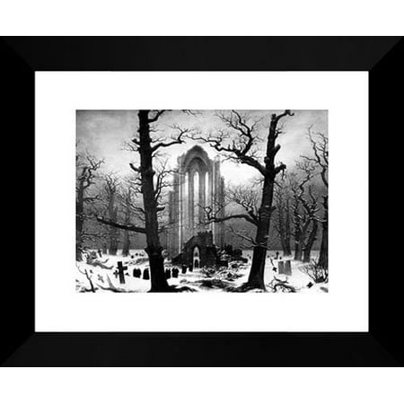 Billy Casper Framed - Monastery Graveyard in the Snow 20x24 Framed Art Print by Friedrich, Casper David