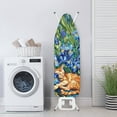 thumbnail image 3 of HELLHERO Soft Ironing Board Cover, Blue Iris Cat Ironing Board Cover, Non Stick Scorch and Stain Resistant Standard Size 15x54 Inch with Elastic Edges, 3 of 5