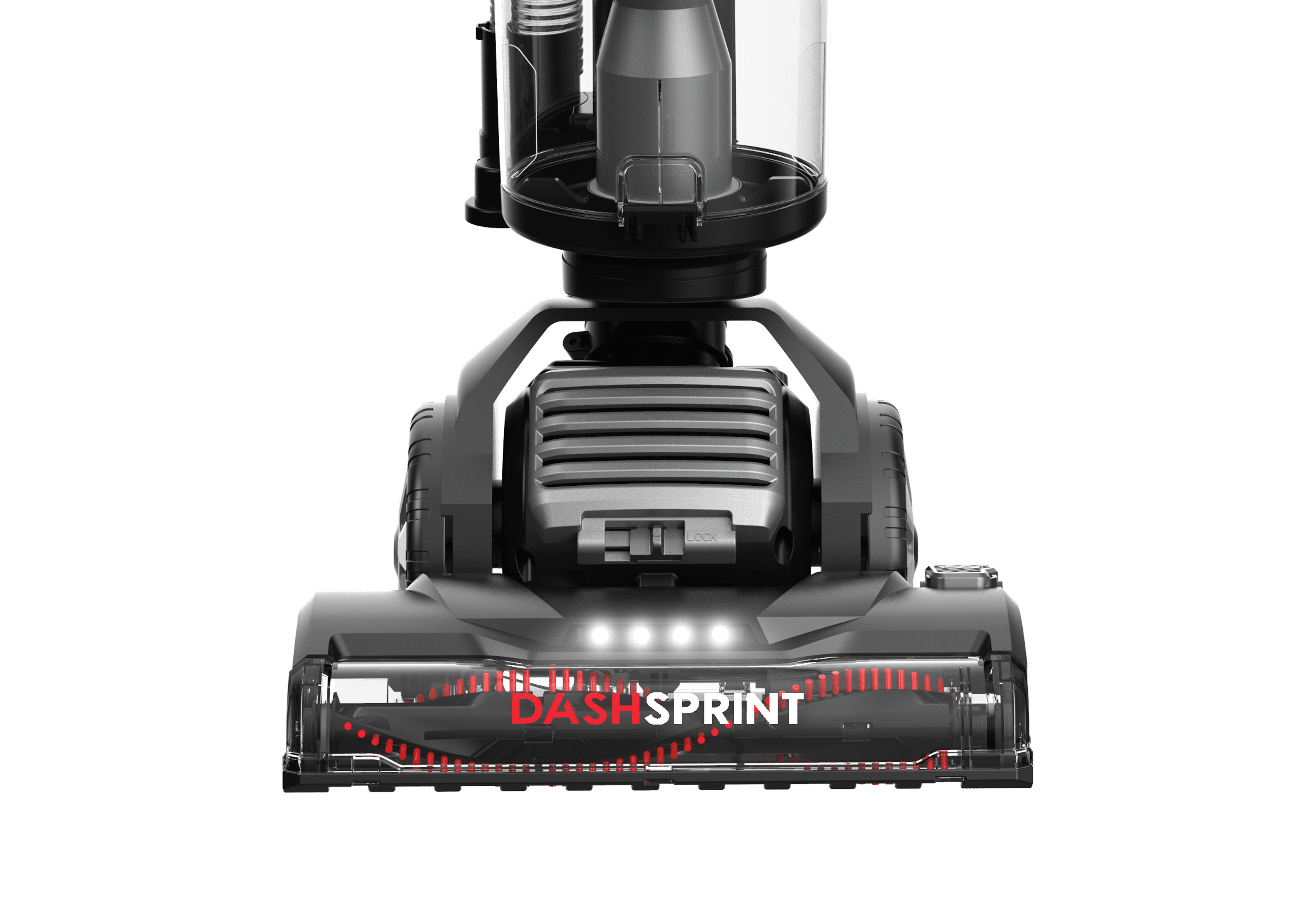 Eureka Dash-Sprint Upright Vacuum, Dual Motor, Lightweight, Pet Turbo, LED Headlights, Black and Red, NEU610