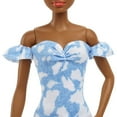 thumbnail image 4 of Barbie Fashionistas Doll #185 in Bleached Denim Dress with Black Up-do Hair & Accessories and 1 Magazine Set, 4 of 7