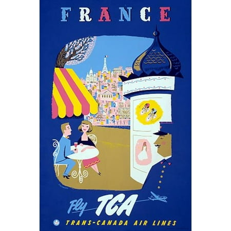 France Fly TCA Trans Canada Air Lines Canvas Art - (24 x 36)
