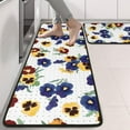 thumbnail image 2 of Kitchen Rugs Sets Of 2,Pioneer Flower Floral Print Pattern Anti Fatigue Kitchen Mat Rugs Non Slip Washable,Decorative Kitchen Floor Mats for Kitchen,Sink,Laundry,17"x47"+17"x47", 2 of 5