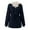 Z-327Navy, variant on Women Hooded Coat With Pockets Solid Color Long Sleeve Zipper Drawstring Plush Lined Padded Warm Fashion Slim Jacket For Daily Wear,Black,L