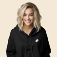 thumbnail image 4 of Dalix Ghost Embroidered Fleece Zip Hoodie Cold Fall Winter Women in Black 2XL XX-Large, 4 of 5
