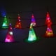 thumbnail image 2 of 4 Uds. Sombrero de bruja con luz Led para Halloween, colgante brillante con estampado de telaraña, 2 of 5