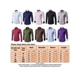 thumbnail image 2 of Frontwalk Men Lightweight Solid Button Down Shirt T Casual Cardigan Lapel Long Sleeve Office Tees Gray 2XL, 2 of 3